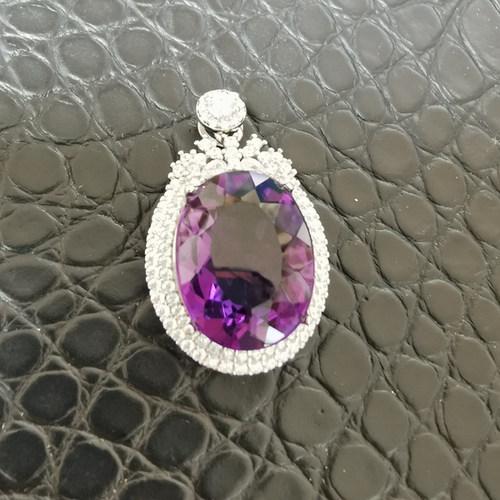 【luna与胖弟】 JN1119-33 紫水吊坠