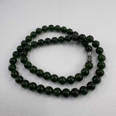 【luna与胖弟】LF-ZB1121-7 新疆料8mm碧玉项链 多样性发其一