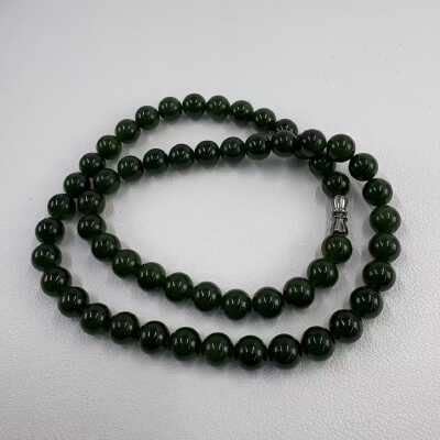 【luna与胖弟】LF-ZB1121-7 新疆料8mm碧玉项链 多样性发其一