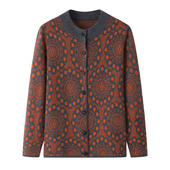 2025秋冬新款 外套 针织衫 妈妈羊毛衫 女中老年加厚保暖毛衣奶奶装