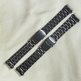 适配卡西欧手表黑色钢带EQS1000 A1500实心不锈钢表带手表链 A500