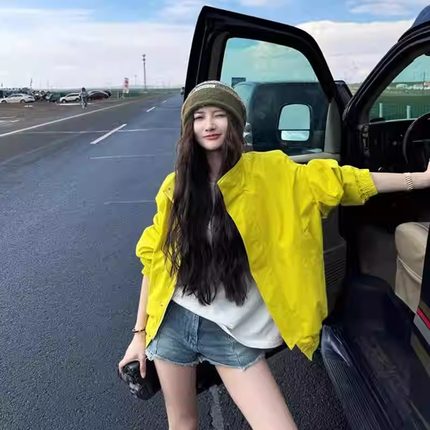 早秋新款美式宽松立领工装夹克外套女今年流行爆款洋气休闲冲锋衣