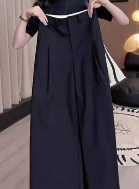 黑色阔腿裤女2025夏季新款西装裤今年流行高腰通勤早秋休闲裤长裤