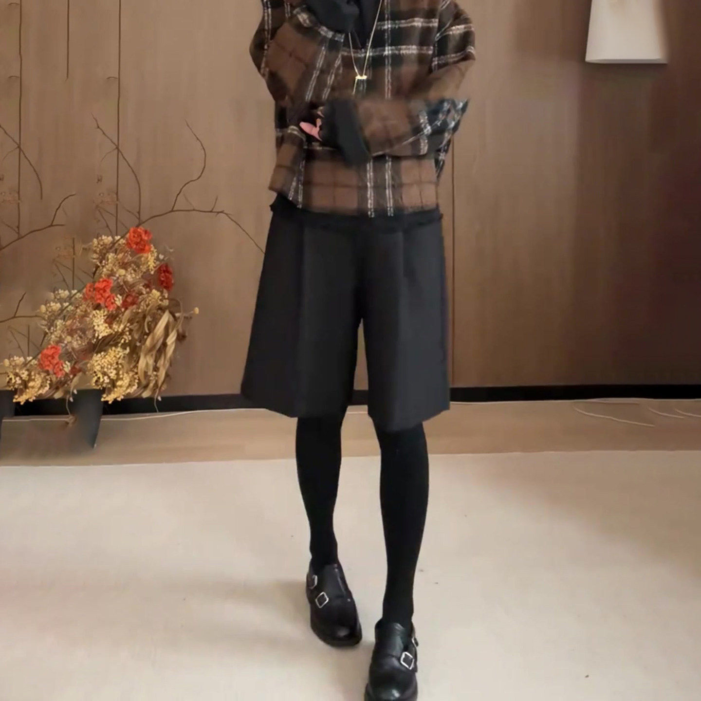 黑色毛呢五分西装裤女冬季流行新款百搭中裤时髦减龄气质休闲裤子,女装/女士精品,大码裤装,淘宝优惠券,粉丝福利购,淘宝优惠卷