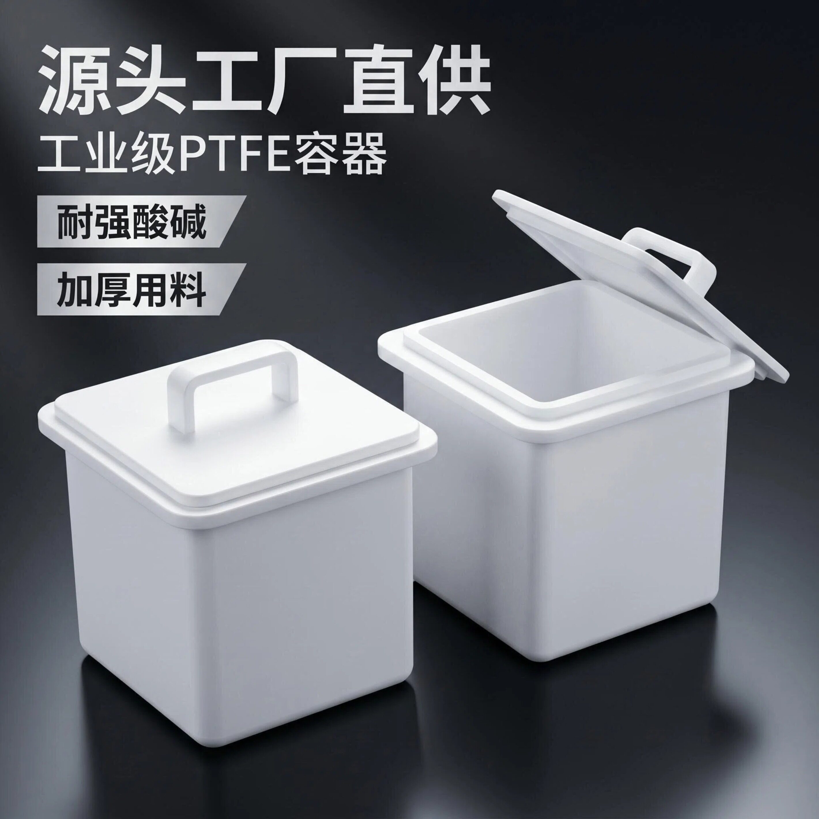 PTFE聚四氟乙烯特氟龙托盘水槽箱耐高温酸碱腐蚀焊接容器加工定制