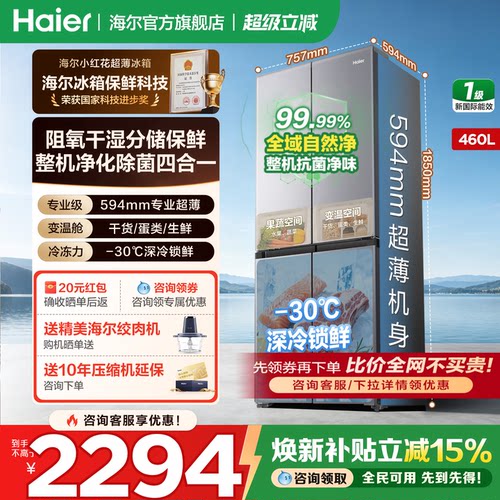 新品高性价比爆款海尔冰箱460L