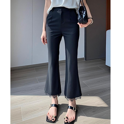 显瘦显腿长！2026时髦微喇九分裤