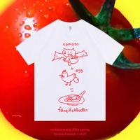 番茄炒蛋T恤 蘑法半藏周边 夏季打底百搭 原创可爱纯棉T