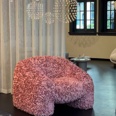 意式moooi chair粉色花瓣椅绣球艺术家用沙发扶手休闲椅样板间