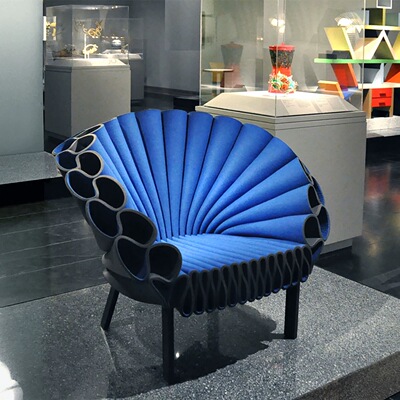 Cappellini Peacock chair孔雀造型休闲椅别墅样板间扇形椅花瓣椅