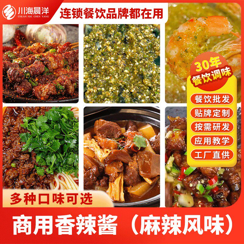 川海晨洋香辣酱500g四川香辣酱烧菜拌饭拌菜火锅拌面夹馍蘸料调料