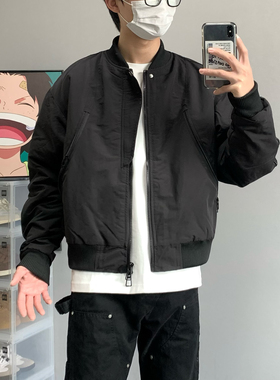 XANYP 春秋美式短款拉链飞行员夹克男设计感百搭棒球服外套上衣潮