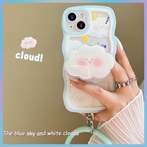 可爱云朵宝宝适用三星s24ultra手机壳s23+带支架s21fe全包a02s硅胶a10/a15新款a23创意a34女a51保护套a52/a73