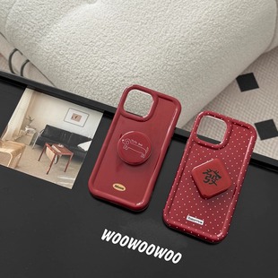 a72 女s21fe高级感a14情侣a24防摔a32软壳a51 小众红色发财支架适用三星s24ultra手机壳note10pro新款 s23