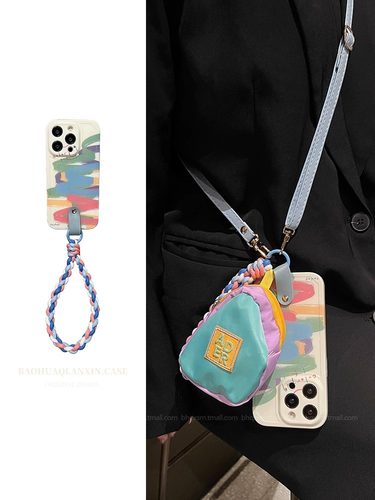 三星s23手机壳油画多巴胺小书包