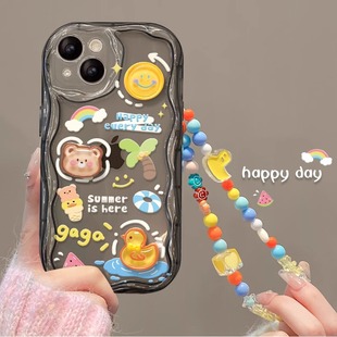 a73 a36软壳a52s保护套a54 涂鸦公仔链条适用三星s25ultra手机壳s24fe新a05s女款 a16防摔a24透明a31卡通a50