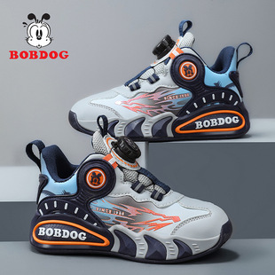 巴布豆童鞋男童运动鞋秋冬季新款皮面防滑儿童篮球鞋中大童跑步鞋