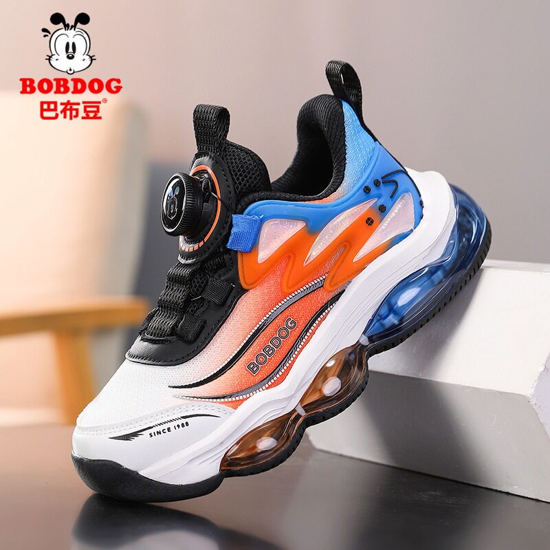 巴布豆童鞋男童鞋子2026新款春秋款网面透气男孩气垫鞋儿童运动鞋
