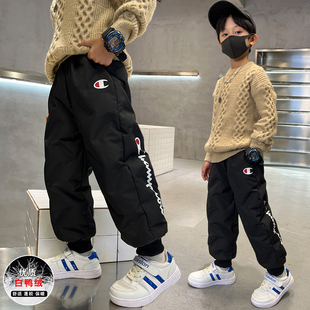 女童羽绒裤外穿滑雪裤抗寒中大童儿童男东北棉裤三防裤子保暖加厚