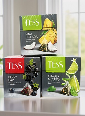进口俄罗斯水果茶 TESS果粒茶 三角茶包红茶绿茶提神防困花果茶