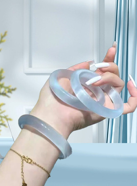 玛瑙奶白色猫眼手镯，送妈妈送老婆，高级平替