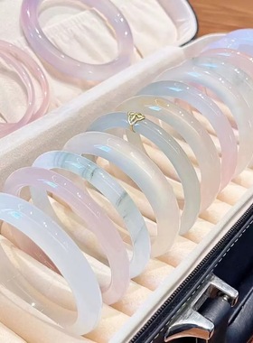 玻璃手镯，仿冰透玉手镯饰品，日常仙女镯，清新日韩系，包邮