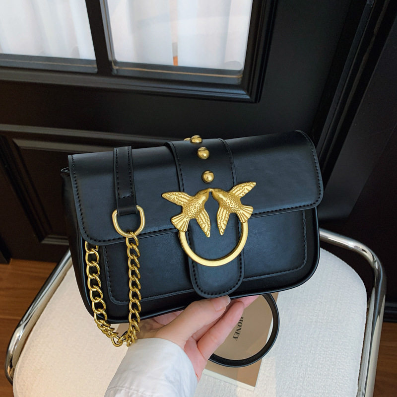 外贸单肩包新同款高品质铆钉链条燕子包单肩斜挎女包包ladiesbags