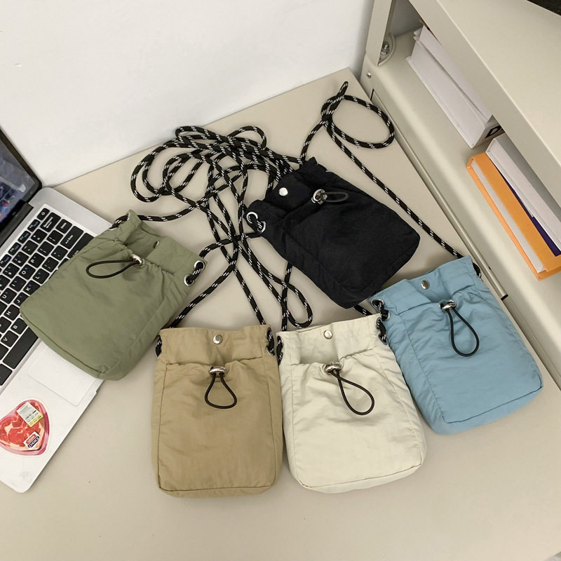 夏天手机小包包男女童超轻薄纯色简约斜挎包运动骑行小挎包小背包