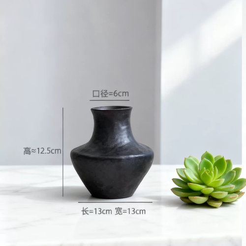 景德镇手工花盆花器家居茶室简约高档摆件H3010B0