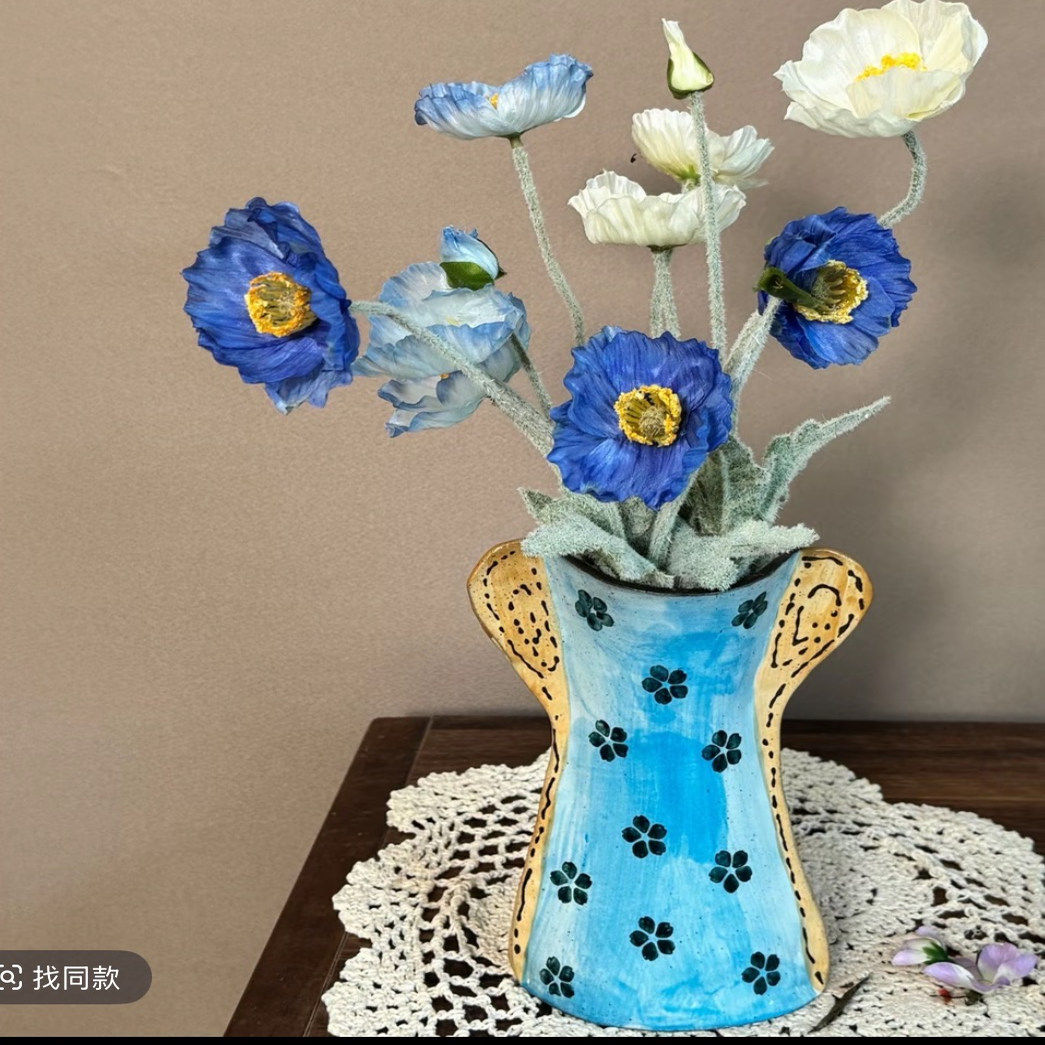 景德镇陶瓷花瓶摆件客厅插花水培鲜花高级感氛围摆件孤品J0110Y87,家居饰品,花瓶,淘宝优惠券,粉丝福利购,淘宝优惠卷