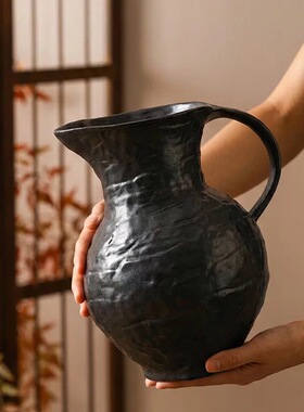 景德镇陶瓷花瓶高级感氛围插花器水培客厅玄关小众花瓶手工手绘