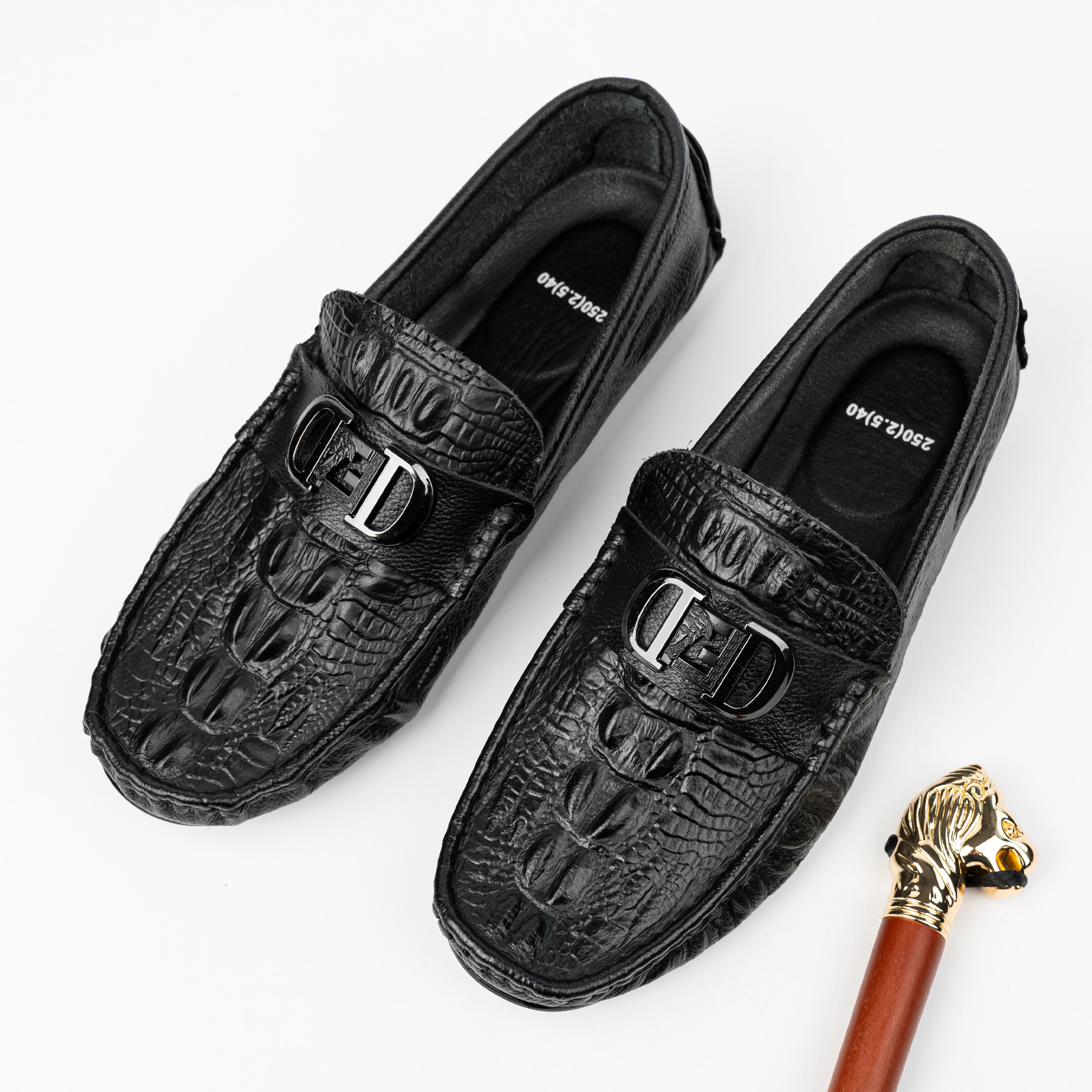 2026新款年轻人秋季透气一脚蹬商务正装豆豆鞋皮鞋男款软底休闲鞋