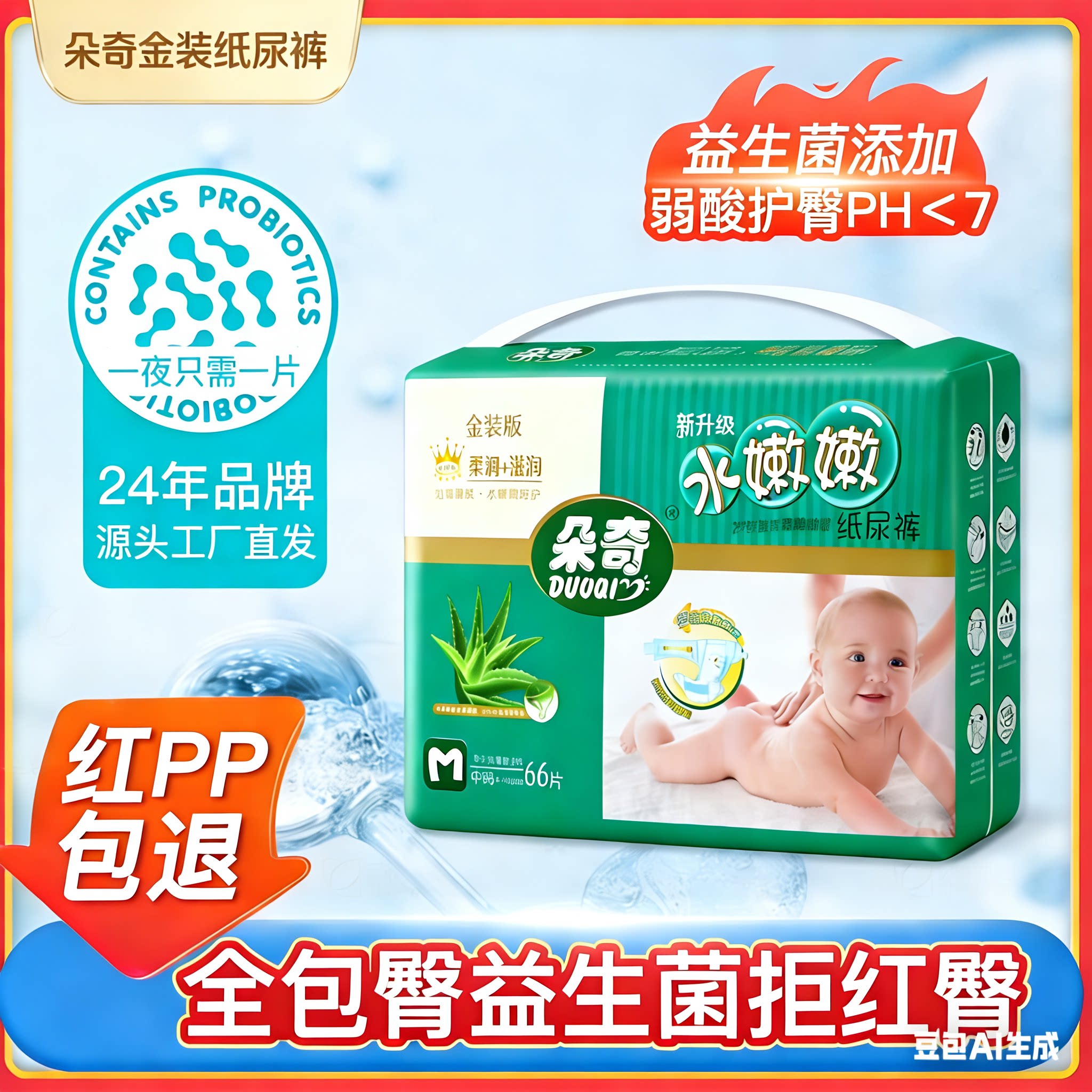 朵奇正品宝宝纸尿裤尿不湿超薄透纸尿裤正装