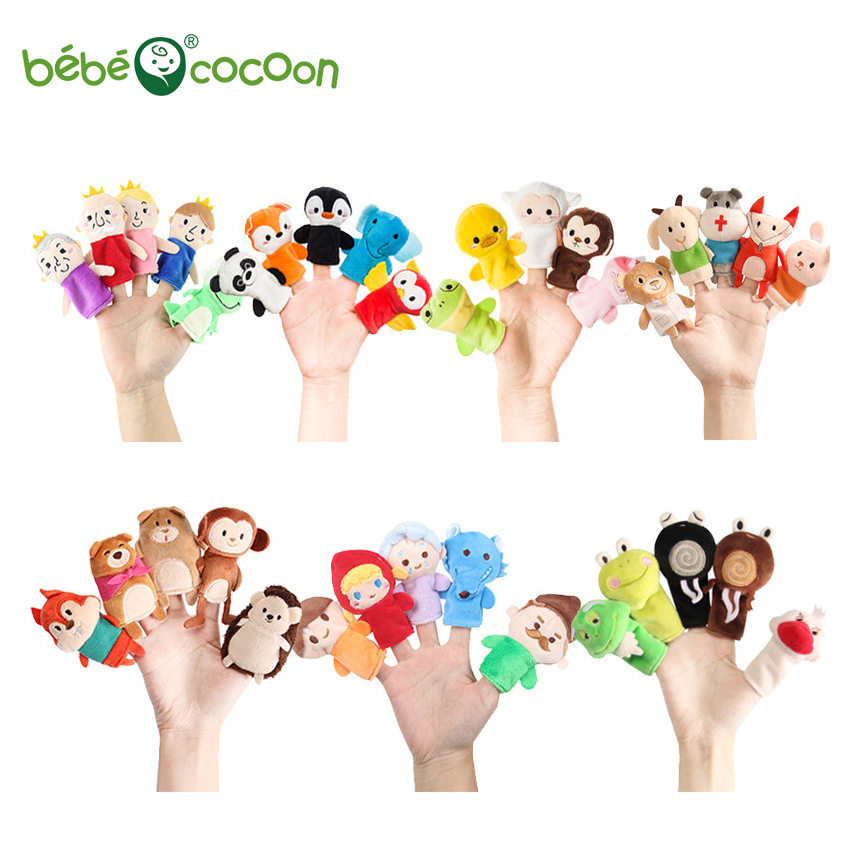 宝宝安抚玩具益智互动手指偶抓握玩偶小红帽手指娃娃婴儿0-1岁礼