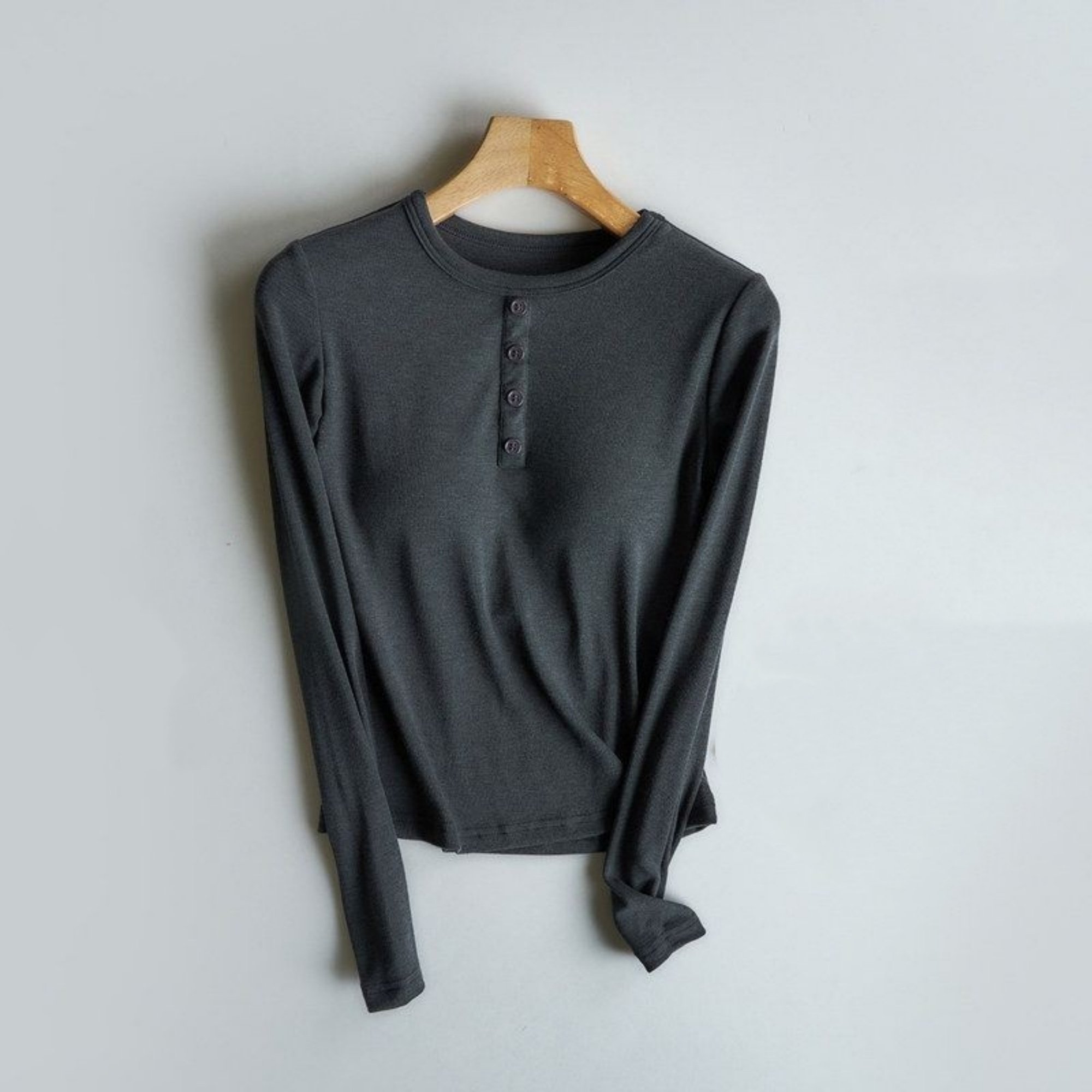 带胸垫长袖瑜伽服女莫代尔居家修身显瘦一体杯运动T恤普拉提上衣,运动服/休闲服装,健身衣,淘宝优惠券,粉丝福利购,淘宝优惠卷