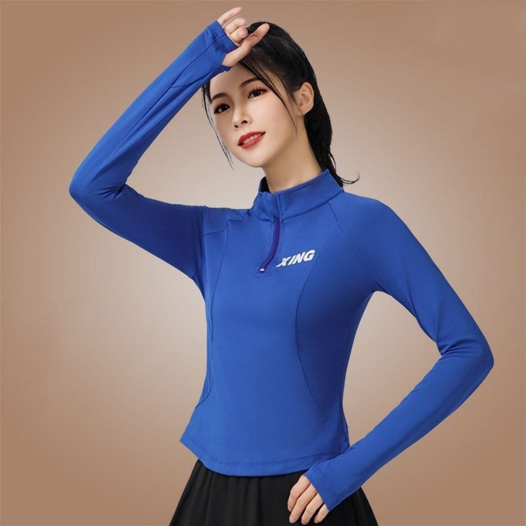 户外长袖秋季纯棉速干半拉链运动