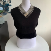 加绒加厚V领短款 中老年妈妈装 毛衣老太太奶奶上衣女 宽松大码 冬季