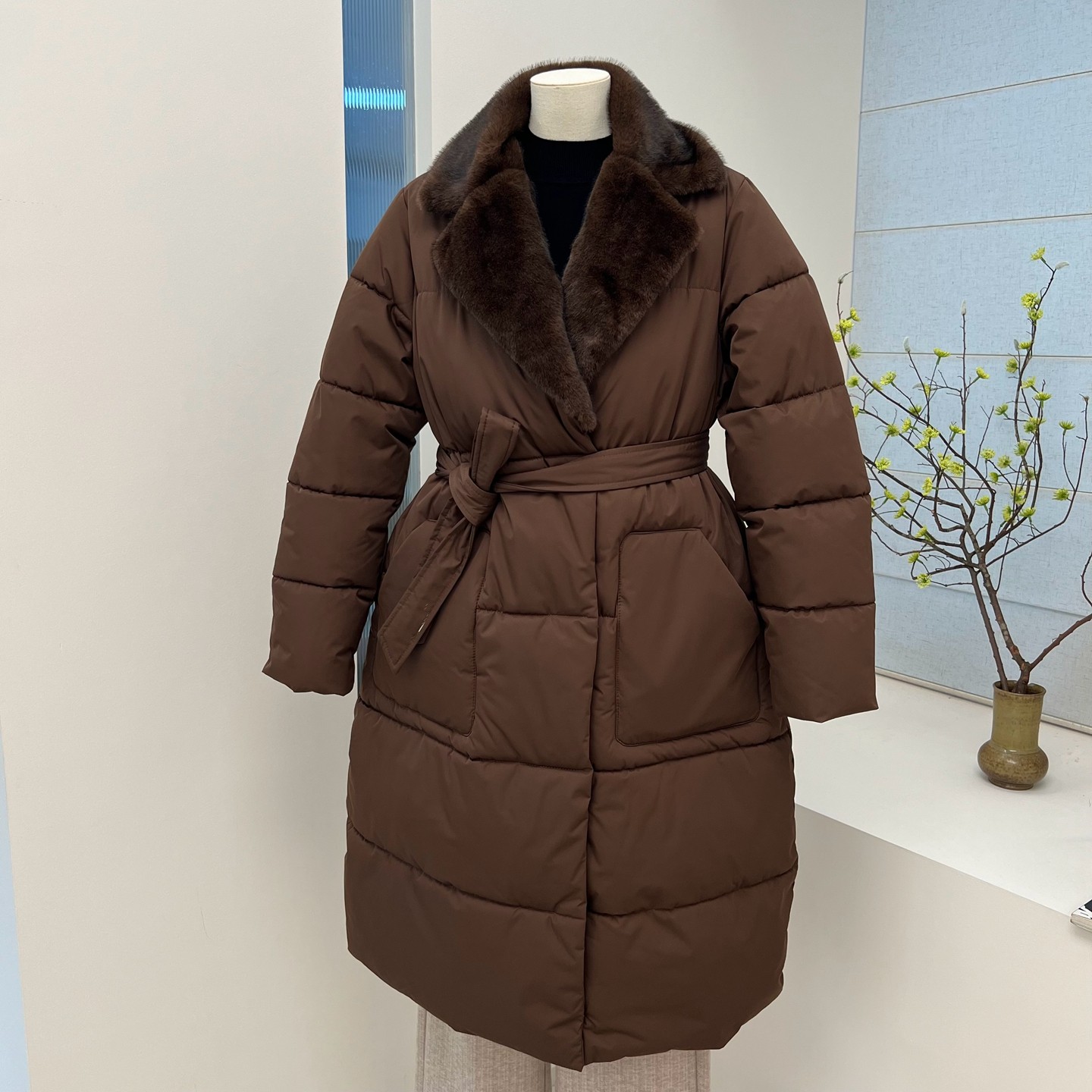 冬季妈妈装长款加厚棉服