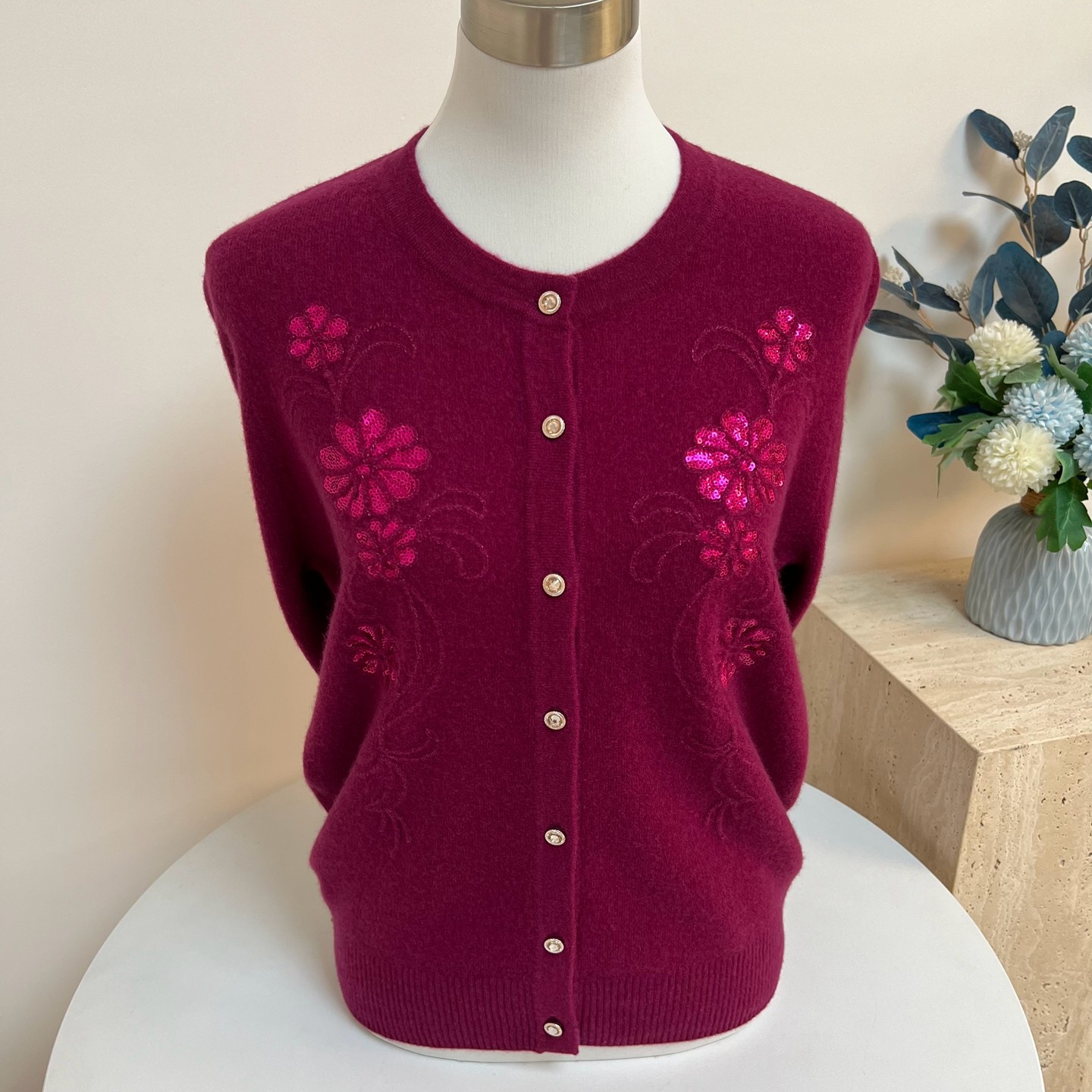 100纯羊毛妈妈装针织开衫圆领长袖保暖毛衣中老年宽松大码上衣女,女装/女士精品,中老年女装,淘宝优惠券,粉丝福利购,淘宝优惠卷