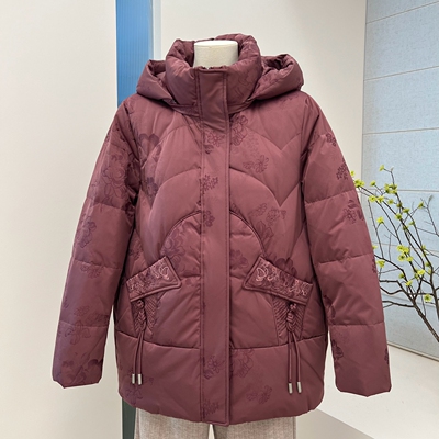 冬季新款奶奶装羽绒服外套