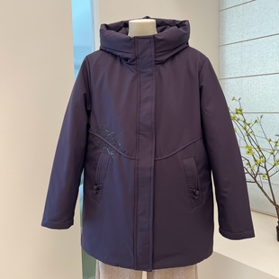 冬季妈妈装两件套羽绒服宽松大码外套中老年保暖厚款中长款上衣女