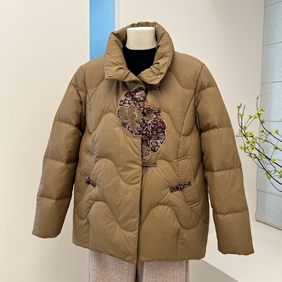 国风冬季奶奶装羽绒服保暖外套