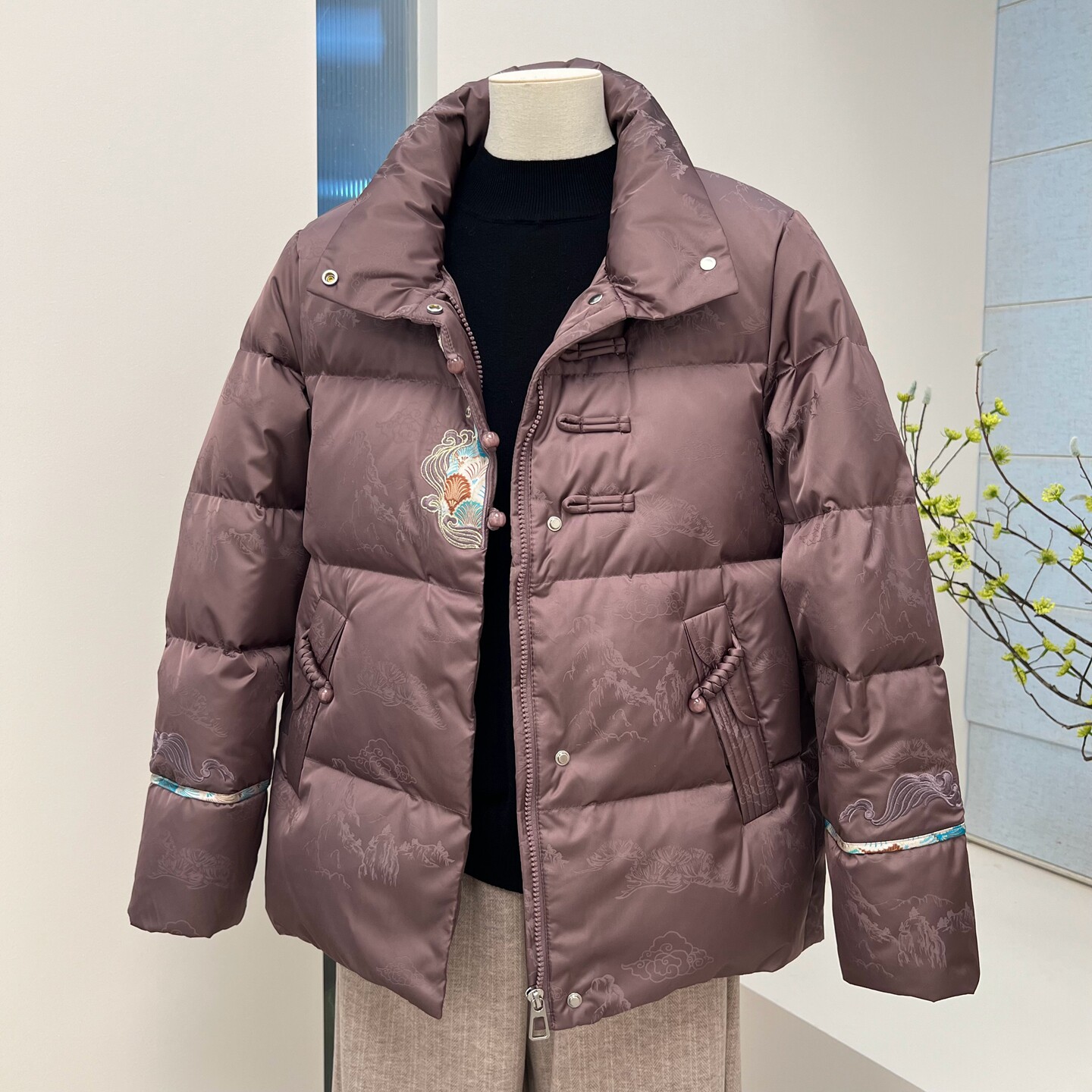 冬季奶奶装保暖羽绒服短款外套