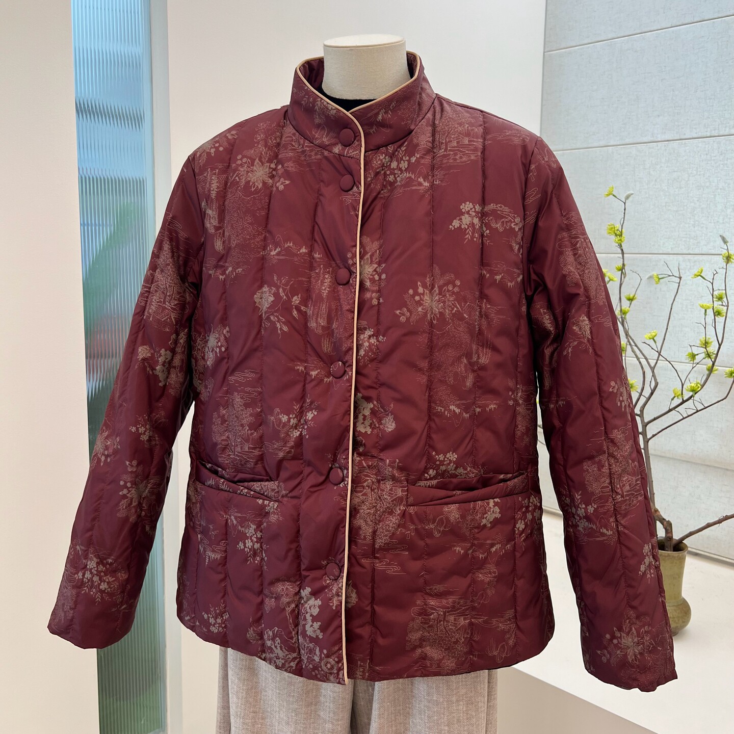 冬季奶奶装90白鸭绒羽绒服外套