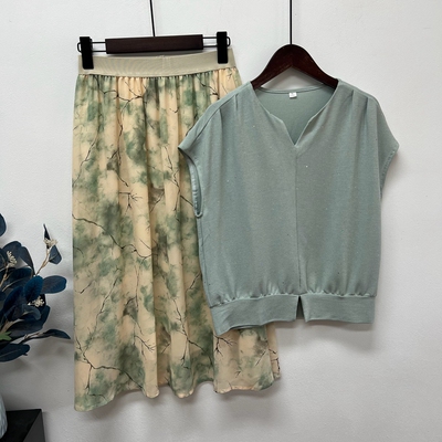 2025夏季新品薄款气质妈妈套装