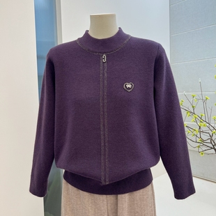 冬季新款妈妈装半高领加绒加厚毛衣宽松保暖纯色针织衫抗寒上衣女