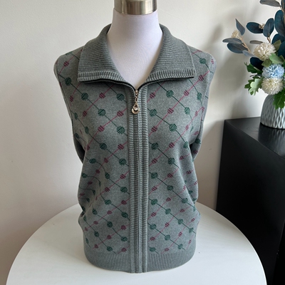 秋冬中老年妈妈装针织开衫翻领