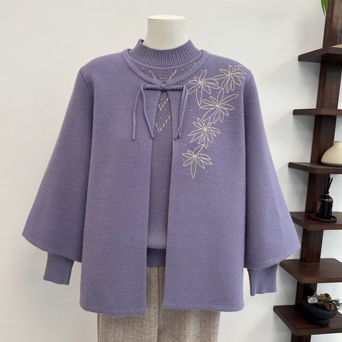 秋冬婚宴喜庆中年妈妈装两件套