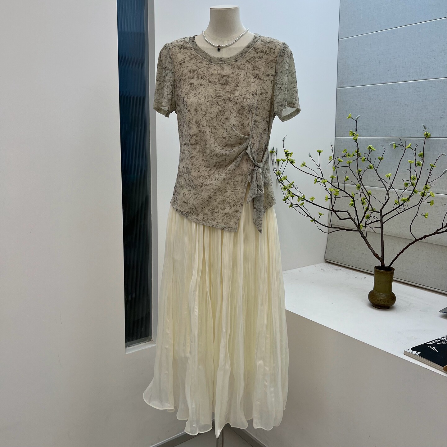 时尚夏季妈妈装两件套衣服薄款