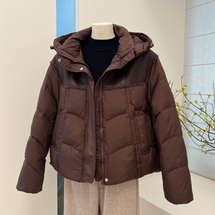 冬季中年妈妈装短款保暖棉服外套宽松连帽拉链棉衣棉袄女装上衣